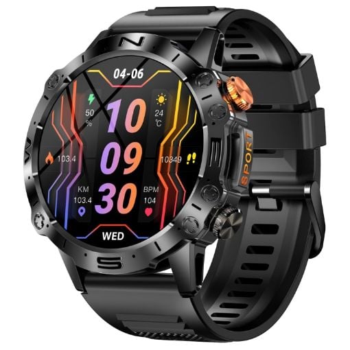 K59 IP67 BT5.0 Smart Watch 1.43" Voice Call/Sleep Detection Black - 1
