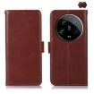 Xiaomi 14 Ultra Brown Leather RFID Phone Case - Magnetic Crazy Horse Texture - 1