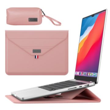 13/14 Inch Pink Laptop Sleeve & Accessories Bag - Envelope Holder - 1