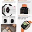 iW9 Ultra Smart Call Watch - 2.04" Screen, BT Call, Heart Rate, Grey Gold - 9