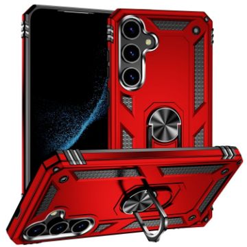 Samsung Galaxy S24+ 5G Shockproof Red TPU PC Phone Case - 1