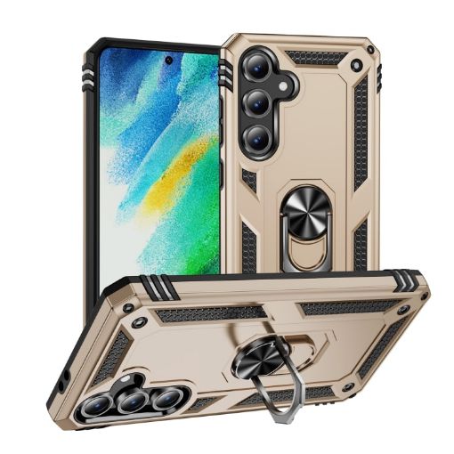 Samsung Galaxy S24 FE 5G Shockproof Gold TPU + PC Phone Case - 1