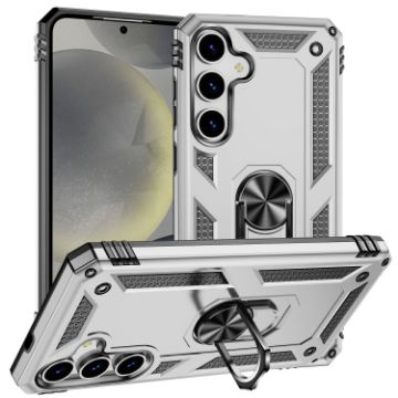 Samsung Galaxy S25+ 5G Shockproof Silver TPU + PC Phone Case - 1