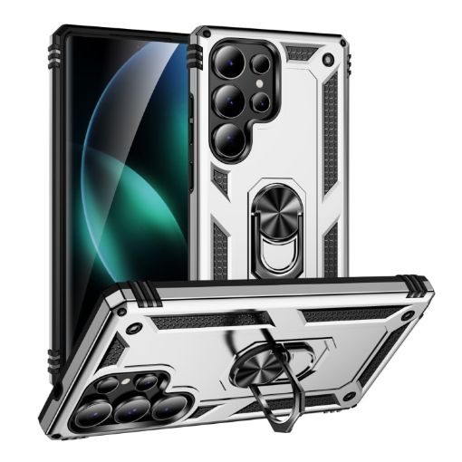 Samsung Galaxy S25 Ultra 5G Shockproof Silver TPU + PC Phone Case - 1
