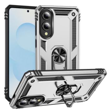 Samsung Galaxy S25 Edge 5G Shockproof Silver TPU + PC Phone Case - 1