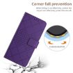 OPPO A5x 4G/5G Global Rhombic Grid Leather Phone Case - Purple - 6