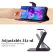 OPPO A5 5G Leather Phone Case - Rhombic Grid Texture, Purple - 4