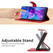 OPPO A5 5G Red Leather Phone Case - Rhombic Grid Texture Global - 4