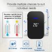 Wireless Doorbell with Temperature Display & Elderly Pager, EU Plug, Black - 2