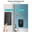 Wireless Doorbell & Elderly Pager with Temp Display, US Plug (Black) - 6