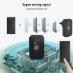 Wireless Doorbell & Elderly Pager with Temp Display, US Plug (Black) - 7