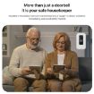 Wireless Doorbell & Elderly Pager with Temp Display, EU Plug - White - 5