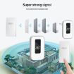Wireless Doorbell & Elderly Pager with Temp Display, EU Plug - White - 7