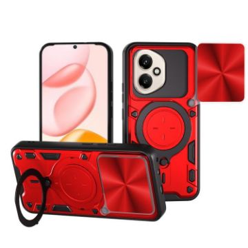 For Honor 400 Global Red CD Texture Sliding Camshield Phone Case - 1