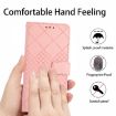 Xiaomi 14 Ultra Pink Leather Phone Case - Rhombic Grid Texture - 5