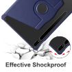 Samsung Galaxy Tab S10+/S9+ Dark Blue 360 Rotation Leather Case - 5