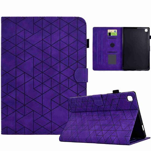 Samsung Galaxy Tab A7 10.4 2020 T500 Purple Rhombus TPU Leather Case - 1