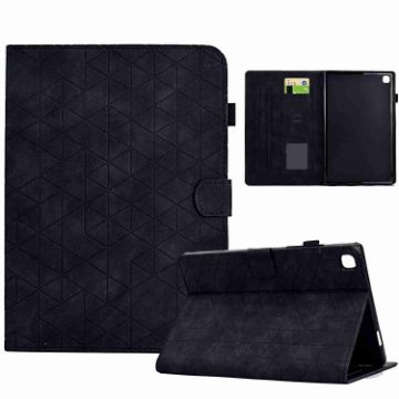 Samsung Galaxy Tab A7 10.4 2020 T500 Rhombus TPU Leather Case Black - 1