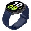 Universal 18mm Dark Blue Silicone Watch Band with Reverse Buckle - 1