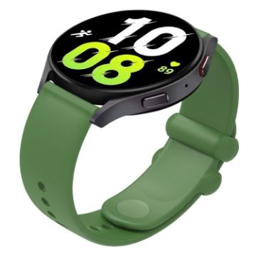Universal 18mm Green Silicone Watch Band with Reverse Buckle - 1
