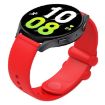 22mm Red Silicone Watch Band - Universal Solid Color Reverse Buckle - 1