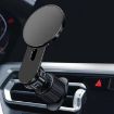 360 Rotating Magnetic Car Phone Holder - Air Outlet Mount (Black) - 1