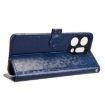 OPPO Reno14 Global Blue Honeycomb Dot Texture Leather Phone Case - 5
