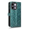 OPPO Reno14 Global Green Honeycomb Dot Texture Leather Phone Case - 3