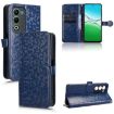 OPPO A5 5G/4G Global Honeycomb Dot Texture Leather Case - Blue - 1