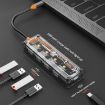 SW4U-A 5 in 1 USB to Type-C + 4 USB3.0 HUB Docking Station - Grey - 5