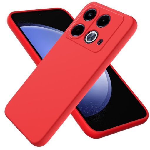 Infinix Note 40 4G Red Liquid Silicone Dropproof Full Coverage Case - 1
