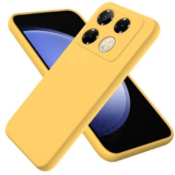 Infinix Note 40 Pro 4G Yellow Liquid Silicone Dropproof Phone Case - 1