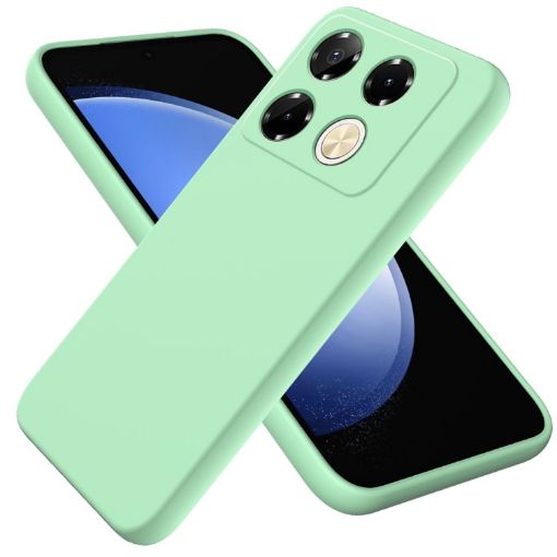 Infinix Note 40 Pro 4G Green Liquid Silicone Dropproof Phone Case - 1
