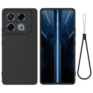 Infinix GT 20 Pro Black Liquid Silicone Dropproof Full Coverage Case - 1