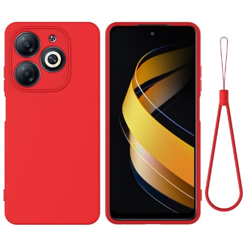 Infinix Smart 8 HD/Pro Red Liquid Silicone Dropproof Phone Case - 1