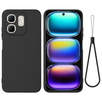 Infinix Hot 50i Black Liquid Silicone Dropproof Full Coverage Case - 1