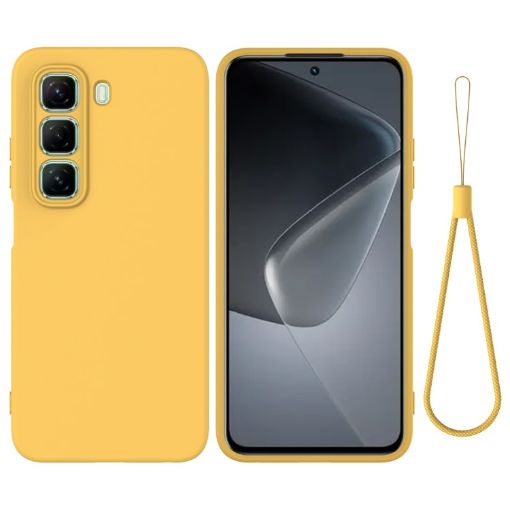 Infinix Hot 50 Pro 4G Yellow Liquid Silicone Dropproof Phone Case - 1