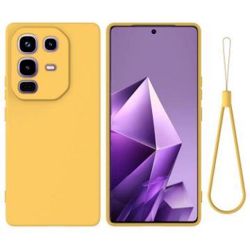 Infinix Note 50x Yellow Liquid Silicone Dropproof Full Coverage Case - 1