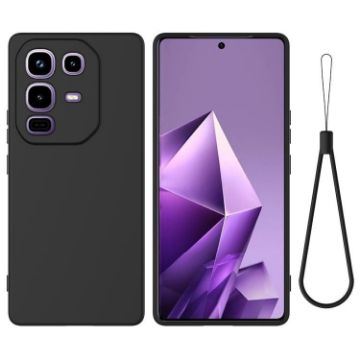 Infinix Note 50 Pro+ Black Liquid Silicone Dropproof Phone Case - 1