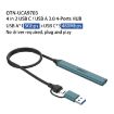 Onten UCA9703 USB 3.0 + Type-C to 3 Type-C USB HUB Dock Pine Needle Green - 2