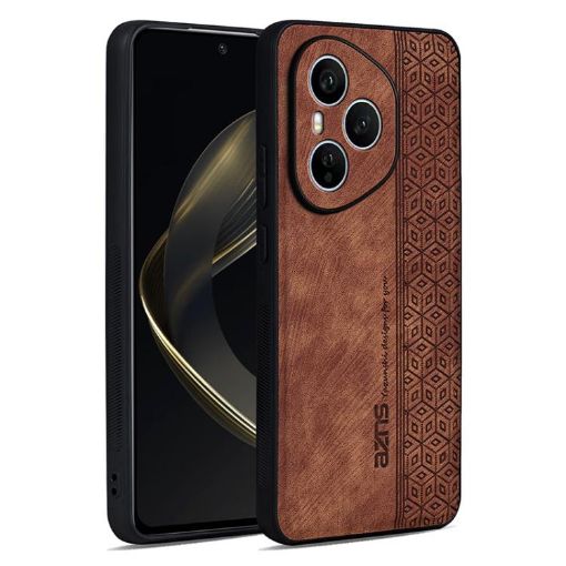 For Honor 400 Pro Global AZNS 3D Embossed Phone Case Brown 160.8mm - 1