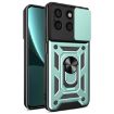 For Honor X8b Green TPU+PC Phone Case with Sliding Camera Cover - 1