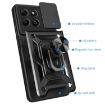 For Honor X6b 4G Blue TPU+PC Phone Case with Sliding Camera Cover - 3