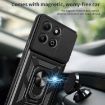 For Honor X6b 4G Blue TPU+PC Phone Case with Sliding Camera Cover - 6