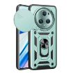 For Honor Magic5 Pro Green TPU+PC Phone Case with Sliding Camera Cover - 1