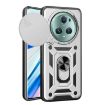 For Honor Magic5 Pro Silver TPU+PC Phone Case with Sliding Camera Cover - 1