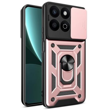 For Honor 200 Rose Gold Smart Sliding Camera Cover TPU+PC Phone Case - 1