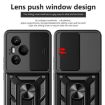 For Honor 400 Pro Global Phone Case Black - Sliding Camera Cover TPU+PC - 4