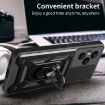 For Honor 400 Pro Global Phone Case Black - Sliding Camera Cover TPU+PC - 8