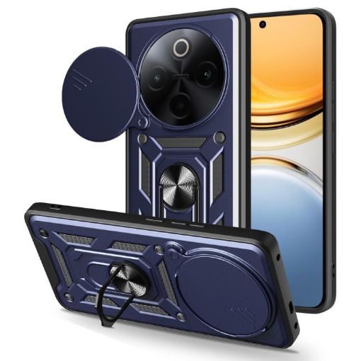 Vivo Y300 Pro Global Case - Sliding Camera Cover TPU+PC (Black) - 1